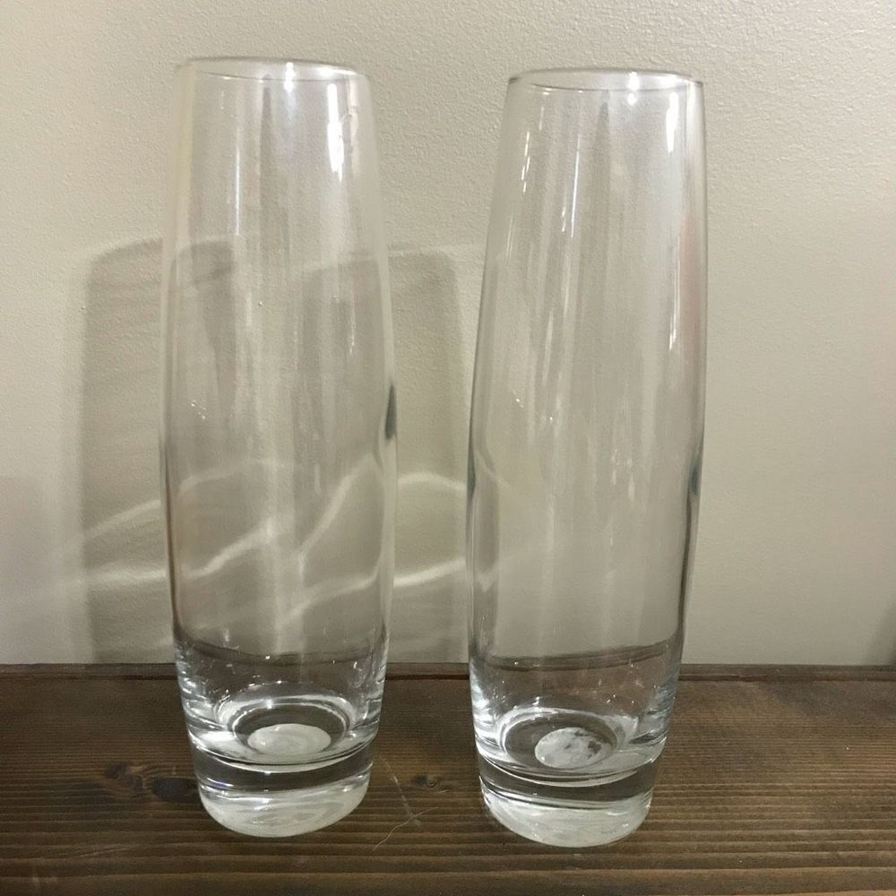 Libbey Bud Vases‎ 2 Clear Glass